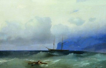 イワン・コンスタンティノヴィチ・アイヴァゾフスキー Painting - ボートセーリング ロマンチックなイワン・アイヴァゾフスキー ロシア